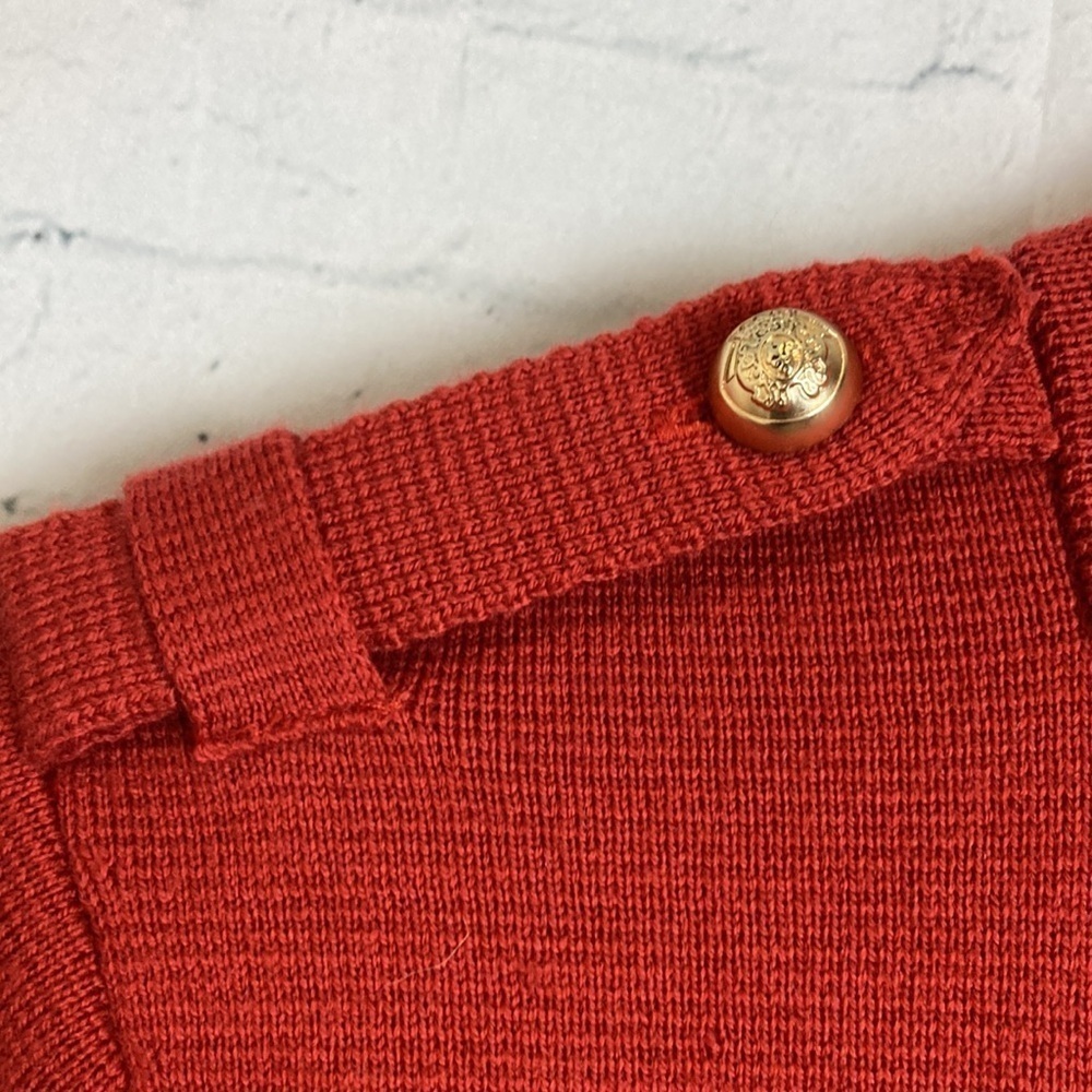 Talbots Merino Wool Blend Cardigan M Nautical Office Workwear Military Preppy - Picture 9 of 16